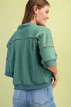 Load image into Gallery viewer, GiGio Western Theme Embroidered Sweatshirt in Dusty Sage
