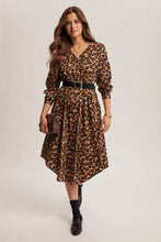 Load image into Gallery viewer, Forte Leopard Print Button Front Midi Dress in Leopard
