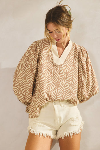 LovLov Forest Leaf Botanica with Lace Top in Mocha