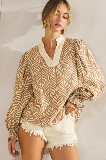 LovLov Forest Leaf Botanica with Lace Top in Mocha