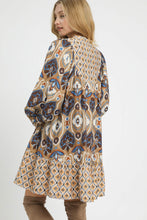 Load image into Gallery viewer, Umgee Mixed Abstract Print Mini Dress in Latte Mix
