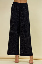 Load image into Gallery viewer, Doe &amp; Rae Rhinestone Wide Leg Sweatpants in Black

