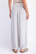 Load image into Gallery viewer, Cotierra Stripe Soft Wash Linen Blended Pants in Denim/Natural
