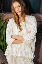 Load image into Gallery viewer, Cotierra Bailey Stripe Top in Taupe/Natural
