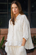 Load image into Gallery viewer, Cotierra Bailey Stripe Top in Taupe/Natural
