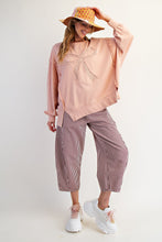 Load image into Gallery viewer, Easel OVERSIZED Eyelet Lace Bow Patched Top in Dusty Pink
