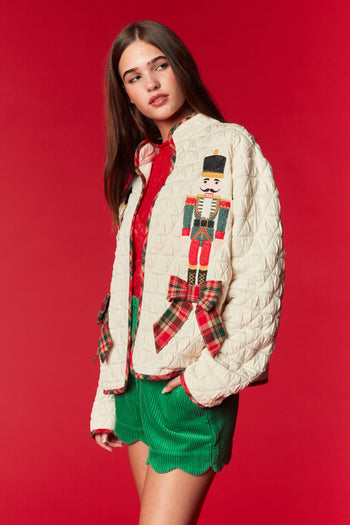 RARERAW Quilted Nutcracker Jacket in Cream