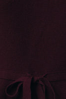 Sunday Edition Knit Peplum Bow Tie Top in Plum