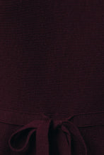 Load image into Gallery viewer, Sunday Edition Knit Peplum Bow Tie Top in Plum
