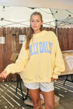 Load image into Gallery viewer, BucketList 'Dilly Dally' Print Reversible Mockneck Sweatshirt in Yellow
