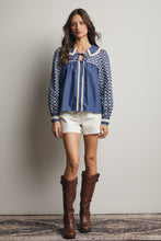 Load image into Gallery viewer, Forte Embroidered Top in Denim
