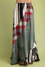 Load image into Gallery viewer, GiGio Mixed Print Maxi Skirt in Olive Mix
