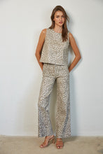 Load image into Gallery viewer, FATE Metallic Animal Print Pants in Beige Multi
