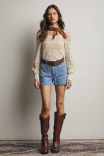 Load image into Gallery viewer, Forte Crochet Square Neck Top in Ecru
