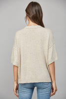 FATE Solid Color OVERSIZED Cashmere Blend Sweater in Oatmeal