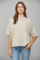 FATE Solid Color OVERSIZED Cashmere Blend Sweater in Oatmeal