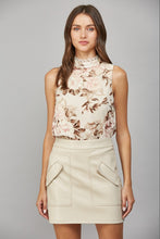 Load image into Gallery viewer, FATE Textured Floral Print Sleeveless Top in Cream Multi
