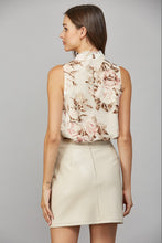 Load image into Gallery viewer, FATE Textured Floral Print Sleeveless Top in Cream Multi
