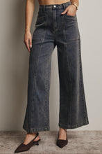 Load image into Gallery viewer, Forte Wide Leg Stretch Denim Pants in Grayish Denim
