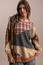 Load image into Gallery viewer, BlueVelvet Patchwork Oversized Top in Multi

