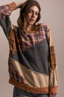 BlueVelvet Patchwork Oversized Top in Multi