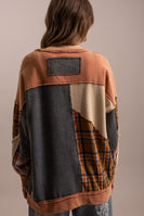 BlueVelvet Patchwork Oversized Top in Multi