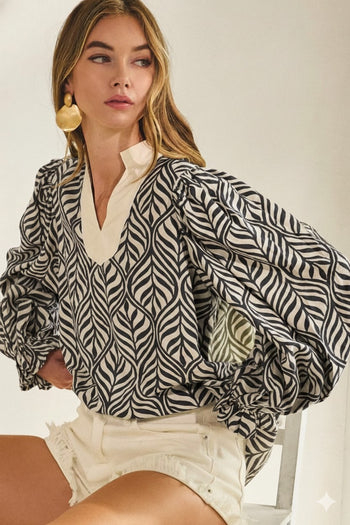 LovLov Forest Leaf Botanica with Lace Top in Black