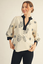 Load image into Gallery viewer, Jodifl Textured Embroidered Top in Black
