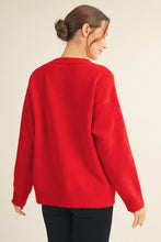 Load image into Gallery viewer, Jodifl Reindeer Sweater with Sequin and Pearl Accents
