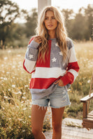 Sewn+Seen American Flag Sweatshirt in Red/Blue/White ON ORDER
