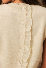 Load image into Gallery viewer, LovLov Beneath The Trail Of Soft Ruffles Bloom Knit Top in Ivory
