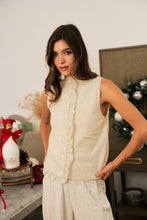 Load image into Gallery viewer, LovLov Beneath The Trail Of Soft Ruffles Bloom Knit Top in Ivory
