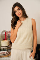 LovLov Beneath The Trail Of Soft Ruffles Bloom Knit Top in Ivory