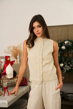 Load image into Gallery viewer, LovLov Beneath The Trail Of Soft Ruffles Bloom Knit Top in Ivory

