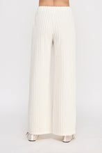 Load image into Gallery viewer, Allie Rose Fuzzy Knit Striped Pants in Cream
