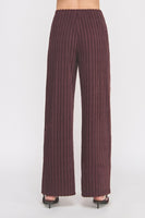Allie Rose Fuzzy Knit Striped Pants in Currant