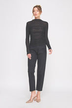 Load image into Gallery viewer, Allie Rose Embellished Lace Ruched Top in Black
