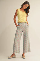 Spring Floral Printed Soft Denim Pants by LovLov