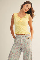 Spring Floral Printed Soft Denim Pants by LovLov