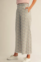 Spring Floral Printed Soft Denim Pants by LovLov
