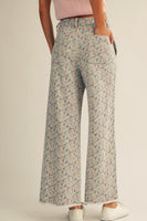 Spring Floral Printed Soft Denim Pants by LovLov