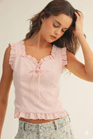 LovLov Marigold Grace Blouse Top in Pink