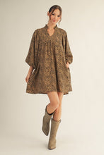 Load image into Gallery viewer, Jodifl Leopard Print Mini Dress in Taupe
