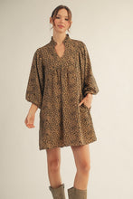 Load image into Gallery viewer, Jodifl Leopard Print Mini Dress in Taupe
