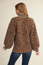 Load image into Gallery viewer, Jodifl Leopard Textured Knit Top in Toffee
