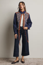 Load image into Gallery viewer, Forte Quilted Floral Jacket in Navy
