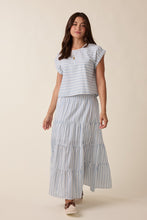 Load image into Gallery viewer, Wishlist Striped Top And Skirt Set in Blue/White ON ORDER
