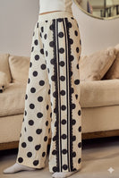 LovLov Polka Dot Lace Trimmed Pants in Ivory