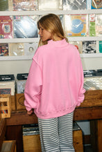 Load image into Gallery viewer, BucketList 'Alabama' Camo Embroidered Mock Neck Sweatshirt in Bubblegum Pink
