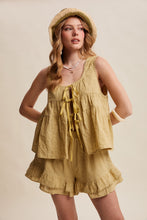 Load image into Gallery viewer, Listicle Embroidered Tiered Ruffle Set in Willow Green
